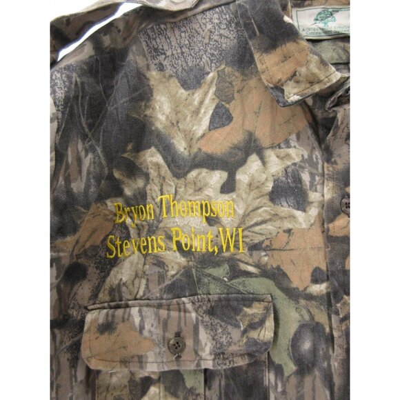 VINTAGE Mossy Oak Shirt XL Treestand Camo Hunting MAD Calls Military - Picture 8 of 15